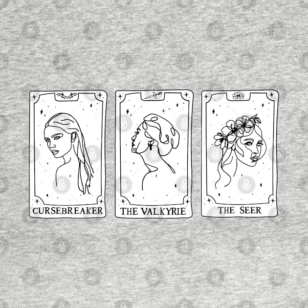 ACOTAR Archeron Sisters Minimalist Tarot by baranskini